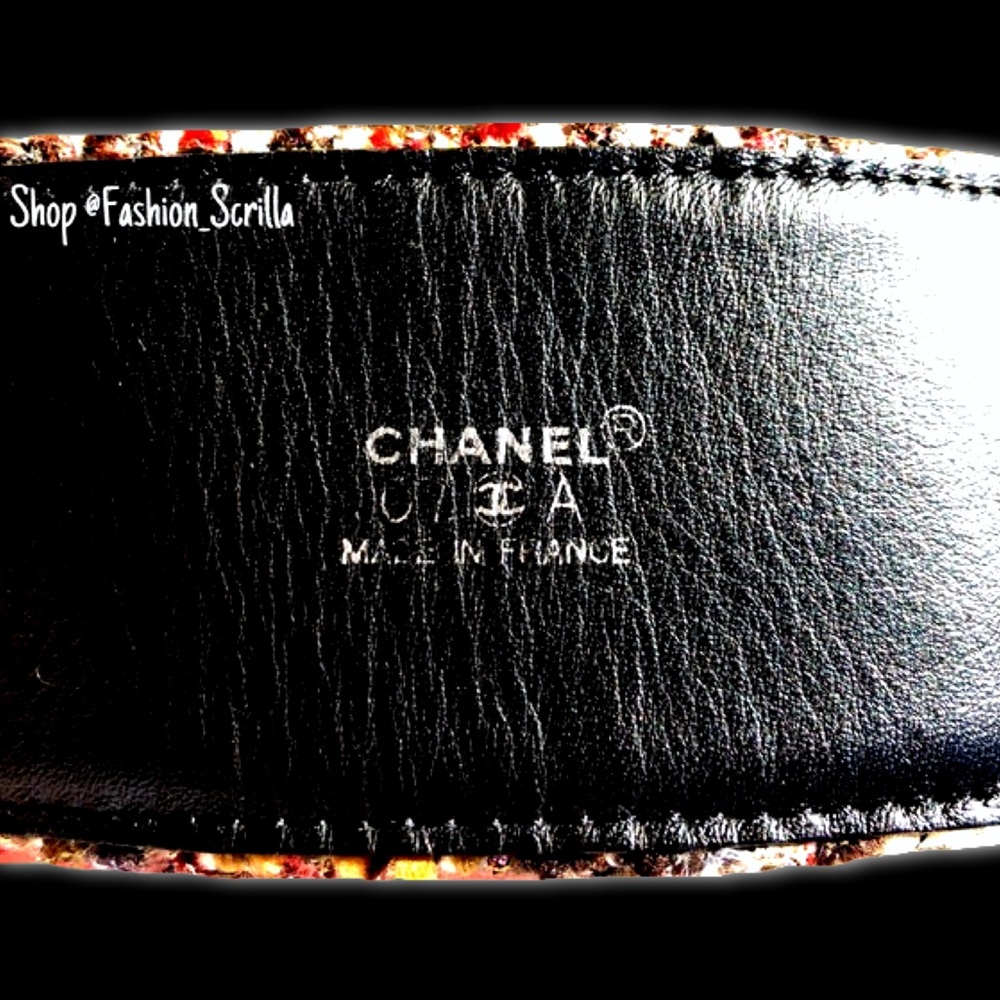CHANEL Multi-color Wide Width Tweed Belt - Picture 12 of 13